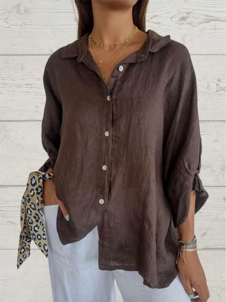 Women's   Casual Tie-back Shirt