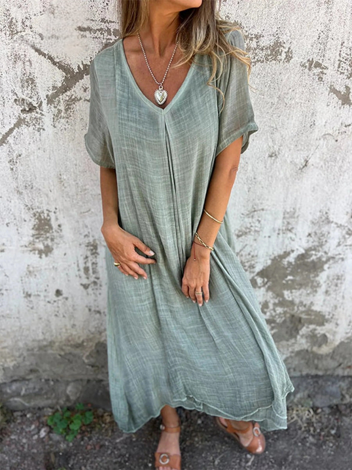 Stylish  V-neck Dress