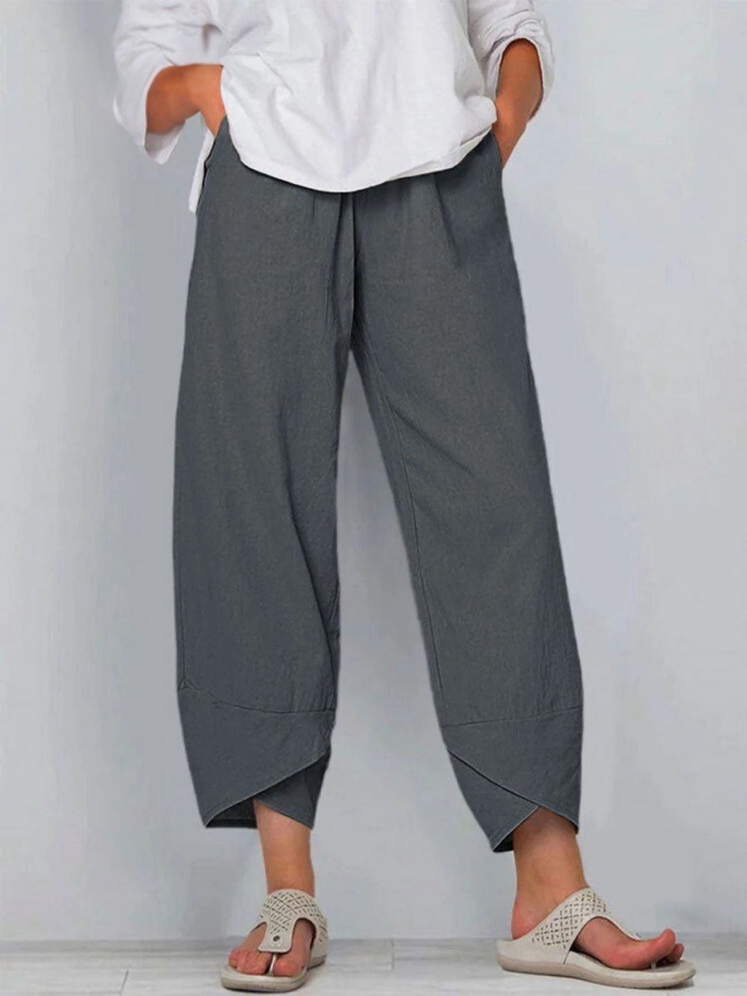 Women's Solid Color Loose Elegant Casual Simple Pants