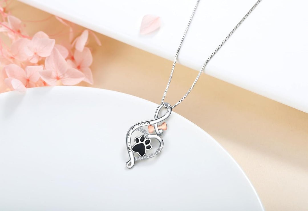 Pawfect Love - Sterling Silver Necklace