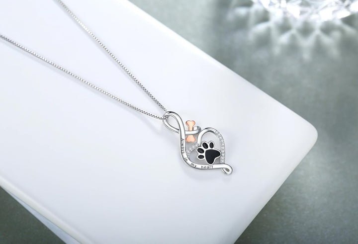 Pawfect Love - Sterling Silver Necklace