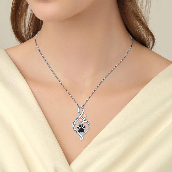 Pawfect Love - Sterling Silver Necklace