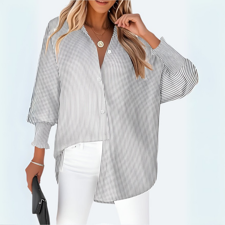 Elvessa Ethereal Stripe Blouse