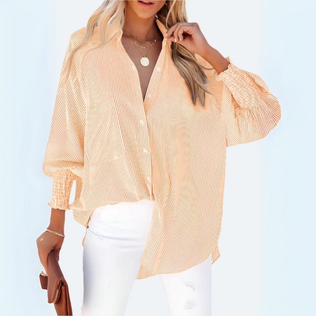 Elvessa Ethereal Stripe Blouse