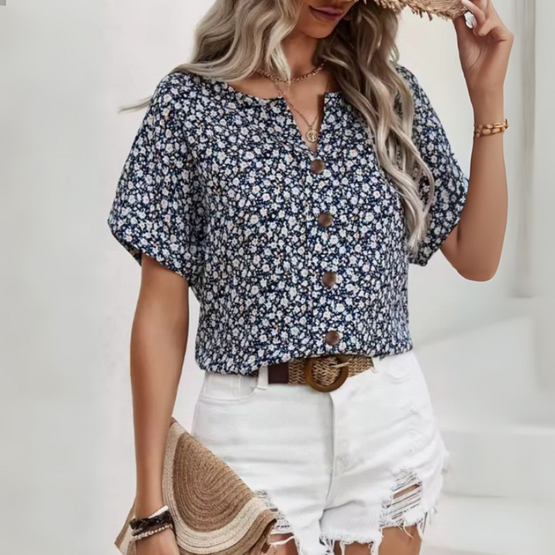 Verna™ | Stylish Floral Print Blouse