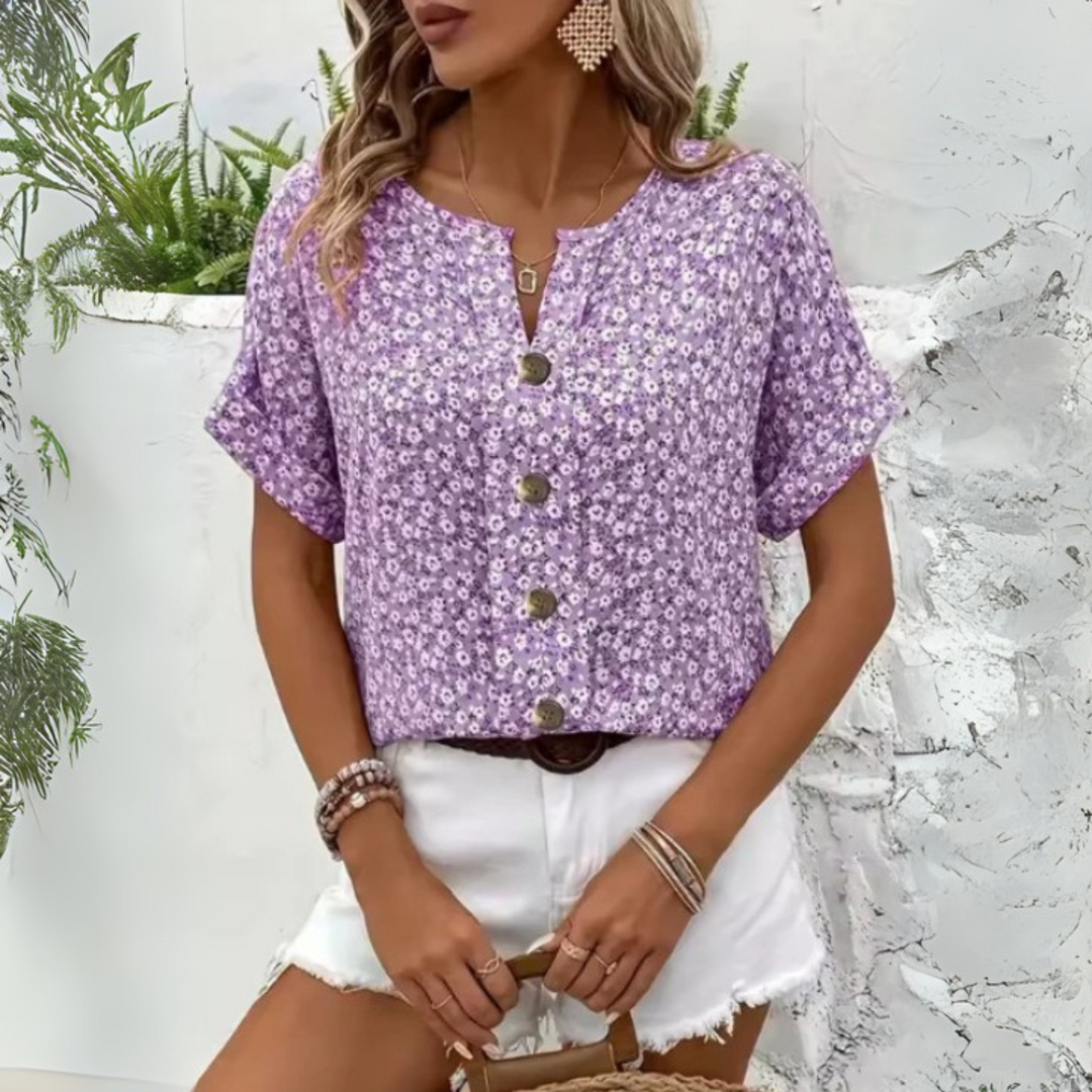 Verna™ | Stylish Floral Print Blouse