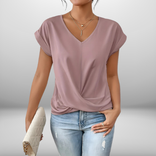 Kathrina | V-Hals Twist Front Top