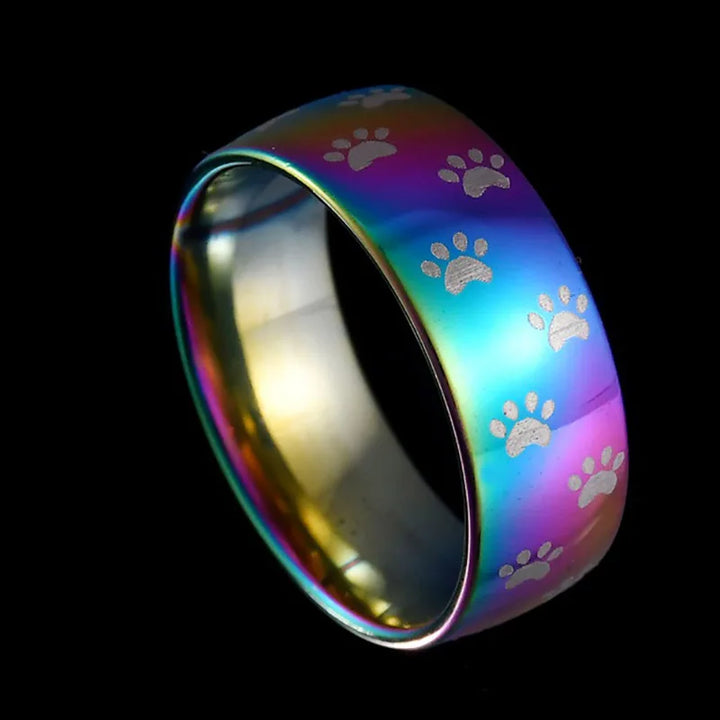 PawPrint - Vibrant Rainbow Ring