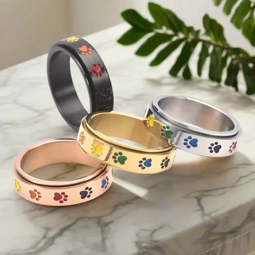 Paws - Colorful Stress Relief Ring