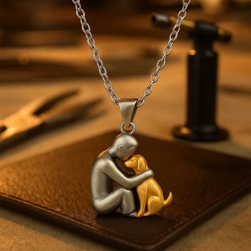 Hug - Heartfelt Dog Pendant Necklace