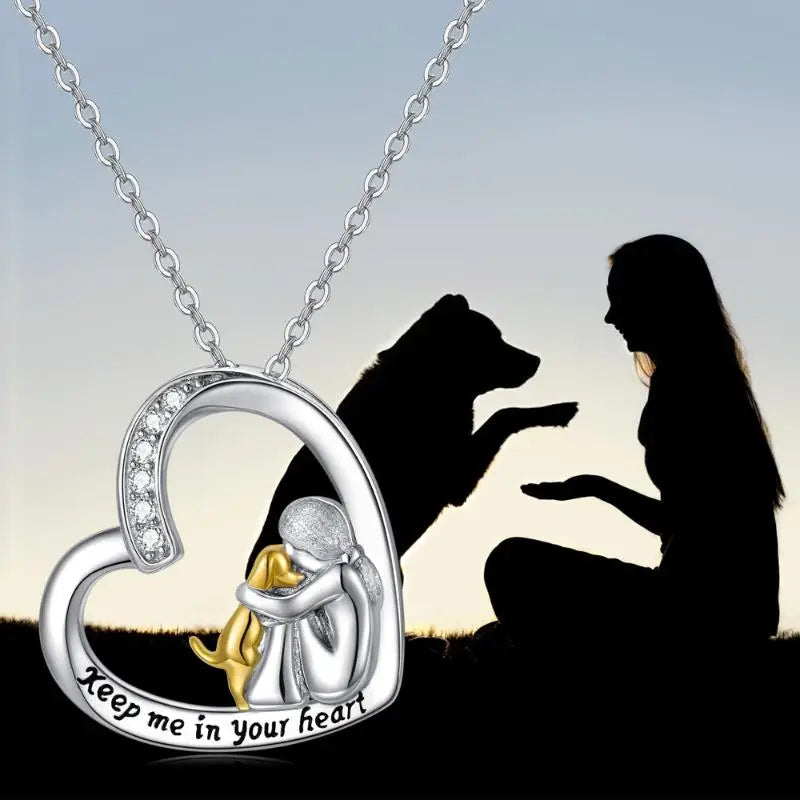 Heartfelt - Silver Dog Necklace