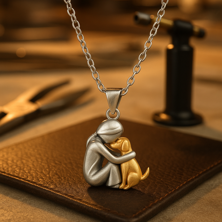 Hug - Heartfelt Dog Pendant Necklace