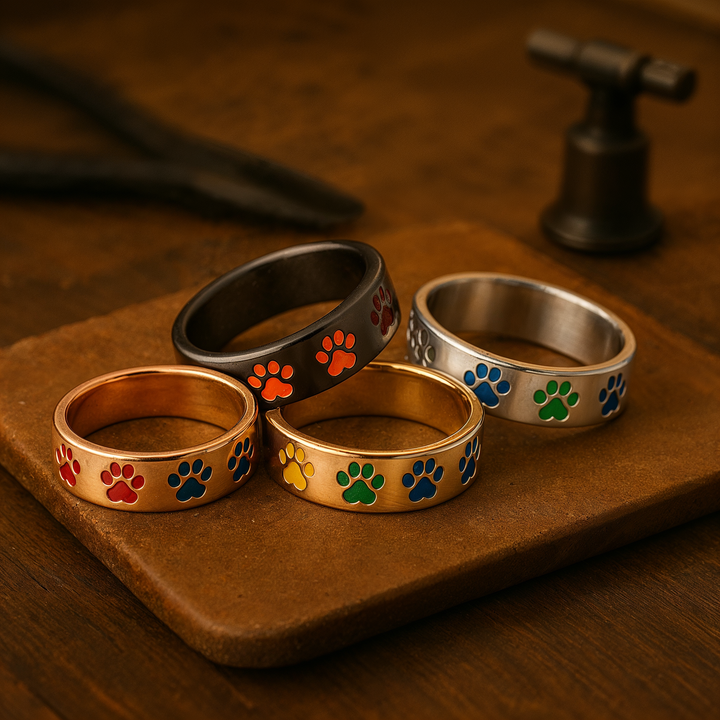 Paws - Colorful Stress Relief Ring
